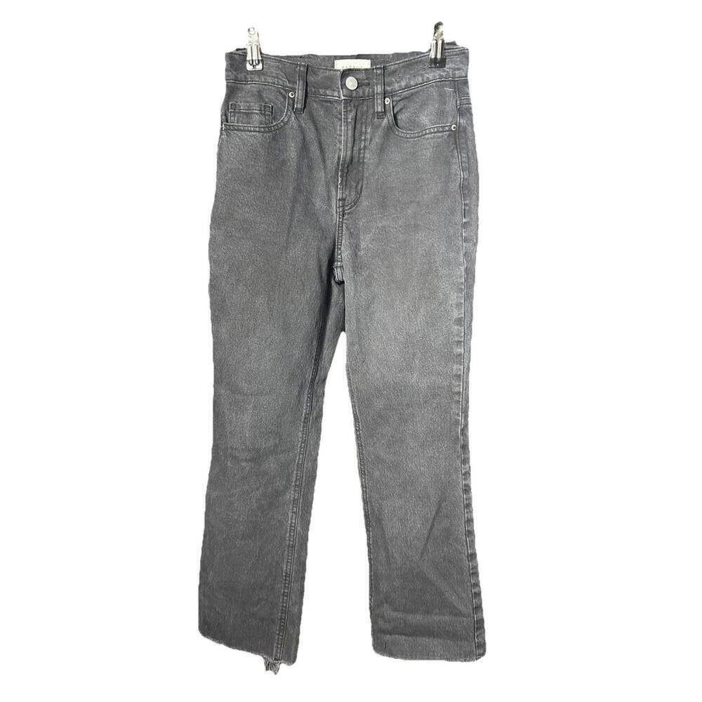 Pacsun Womens Stretch Crop Boot Jeans Size 24 Black Raw Hem Denim Pants